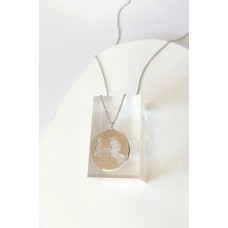 Ασημένιο κολιέ Μαμά με παιδί (SN172)